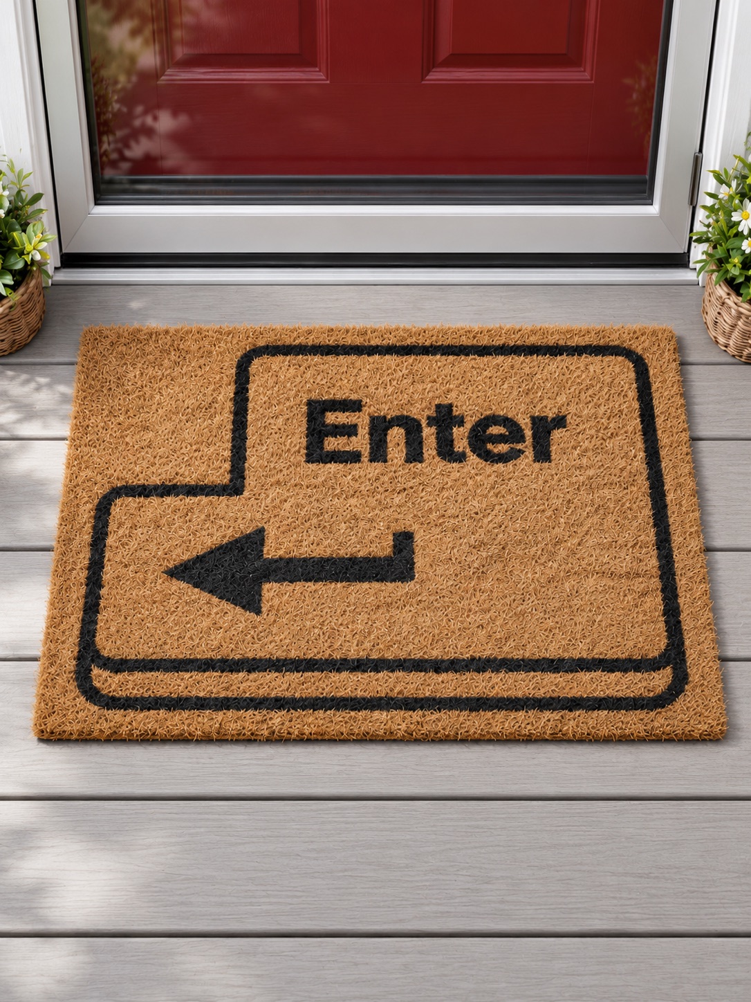 Enter key welcome mat